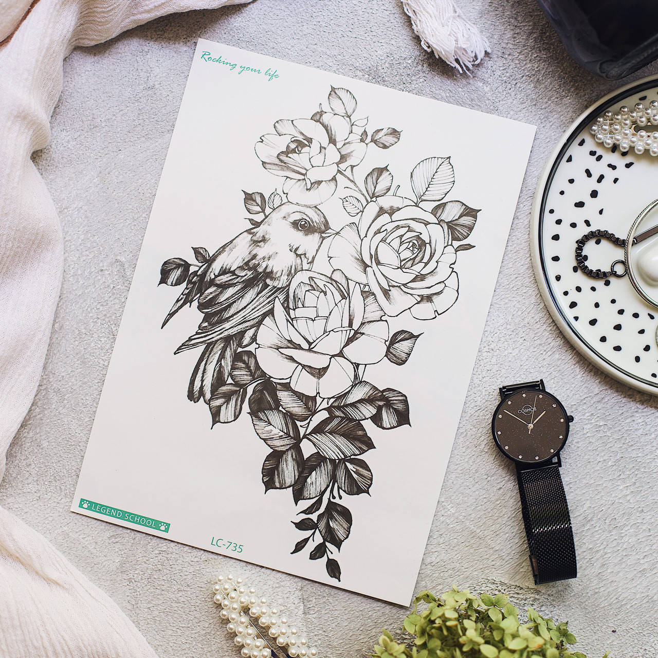 Водостойкие тату - Sparrow, 15х21 см
Водостойкие тату - Sparrow, 15х21 см