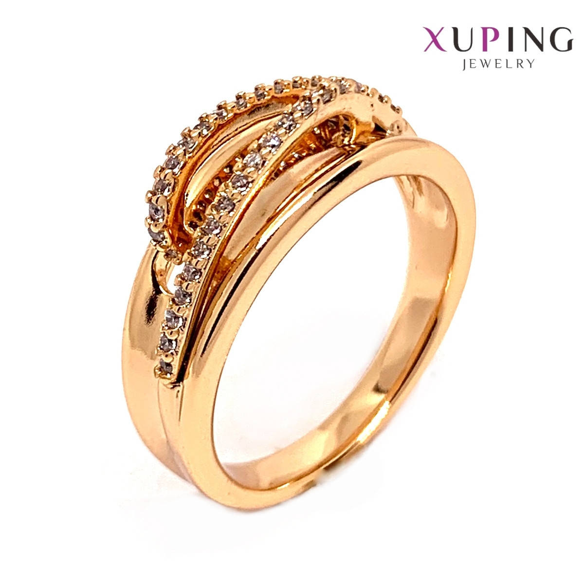 Кольцо Xuping, белые фианиты (куб. цирконий), ширина 7 мм, вес 5 г, позолота 18K, ХР01375 (19)
Кольцо Xuping, белые фианиты (куб. цирконий), ширина 7 мм, вес 5 г, позолота 18K, ХР01375 (19)