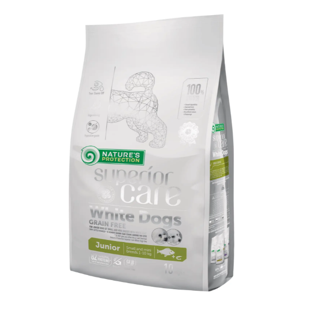 Nature's Protection SC White Dogs Grain Free Junior Small and Mini Breeds Для собак с белой шерстью 10 кг
Nature's Protection SC White Dogs Grain Free Junior Small and Mini Breeds Для собак с белой шерстью 10 кг