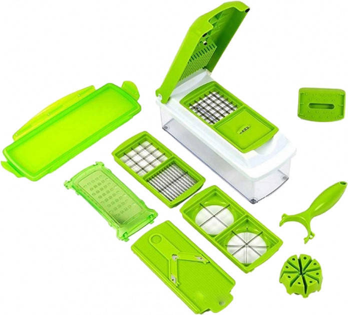 Многофункциональная овощерезка Nicer Dicer Plus терка мультислайсер пресс для нарезки Зеленая/Белая MND
Многофункциональная овощерезка Nicer Dicer Plus терка мультислайсер пресс для нарезки Зеленая/Белая MND
