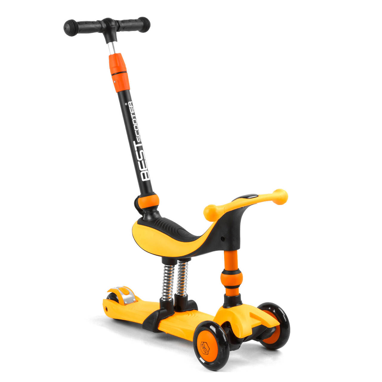 Детский трехколесный самокат с сиденьем 5 в 1 с родительской ручкой Best Scooter BS-50584 Оранжевый
Детский трехколесный самокат с сиденьем 5 в 1 с родительской ручкой Best Scooter BS-50584 Оранжевый