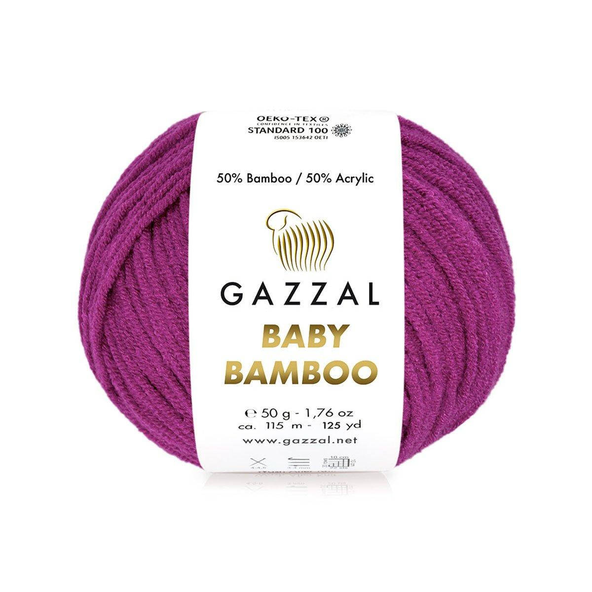 Gazzal Baby Bamboo (Газзал Беби Бамбу) № 95203 лиловый (Пряжа бамбук, нитки для вязания)
Gazzal Baby Bamboo (Газзал Беби Бамбу) № 95203 лиловый (Пряжа бамбук, нитки для вязания)