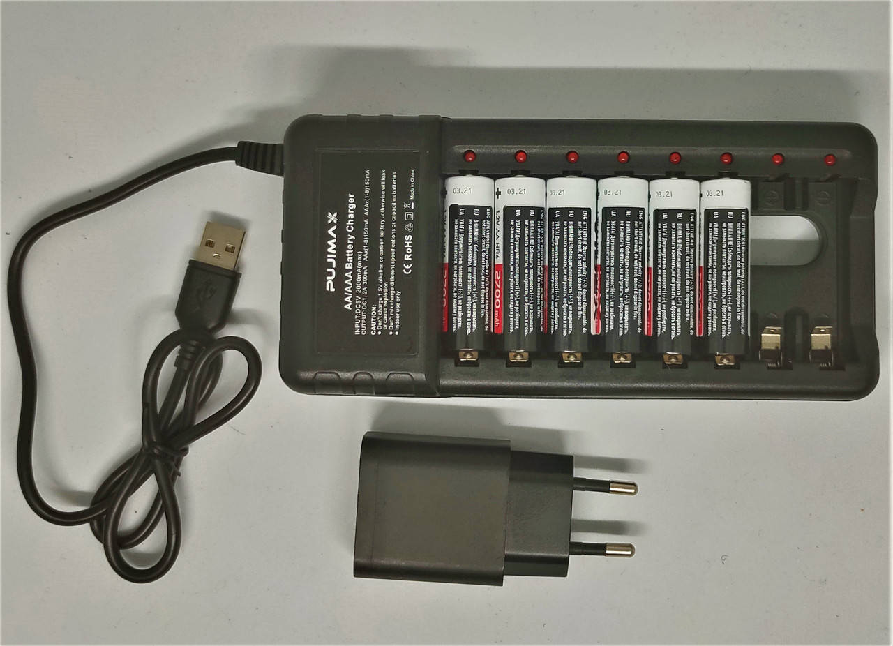 Комплект: аккумуляторы батарейки 1,5V АА Ni-MH *6 шт + зарядное устройство для одежды с подогревом
Комплект: аккумуляторы батарейки 1,5V АА Ni-MH *6 шт + зарядное устройство для одежды с подогревом