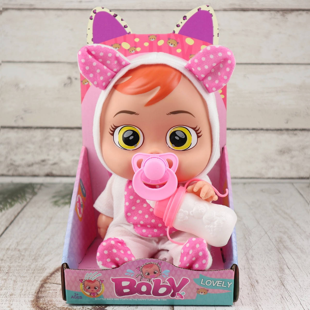 Игрушка Кукла - Пупс Baby Lovely говорящая с бутылочкой пустышкой плачет Белый Cry смеется Оригинальные фото
Игрушка Кукла - Пупс Baby Lovely говорящая с бутылочкой пустышкой плачет Белый Cry смеется Оригинальные фото