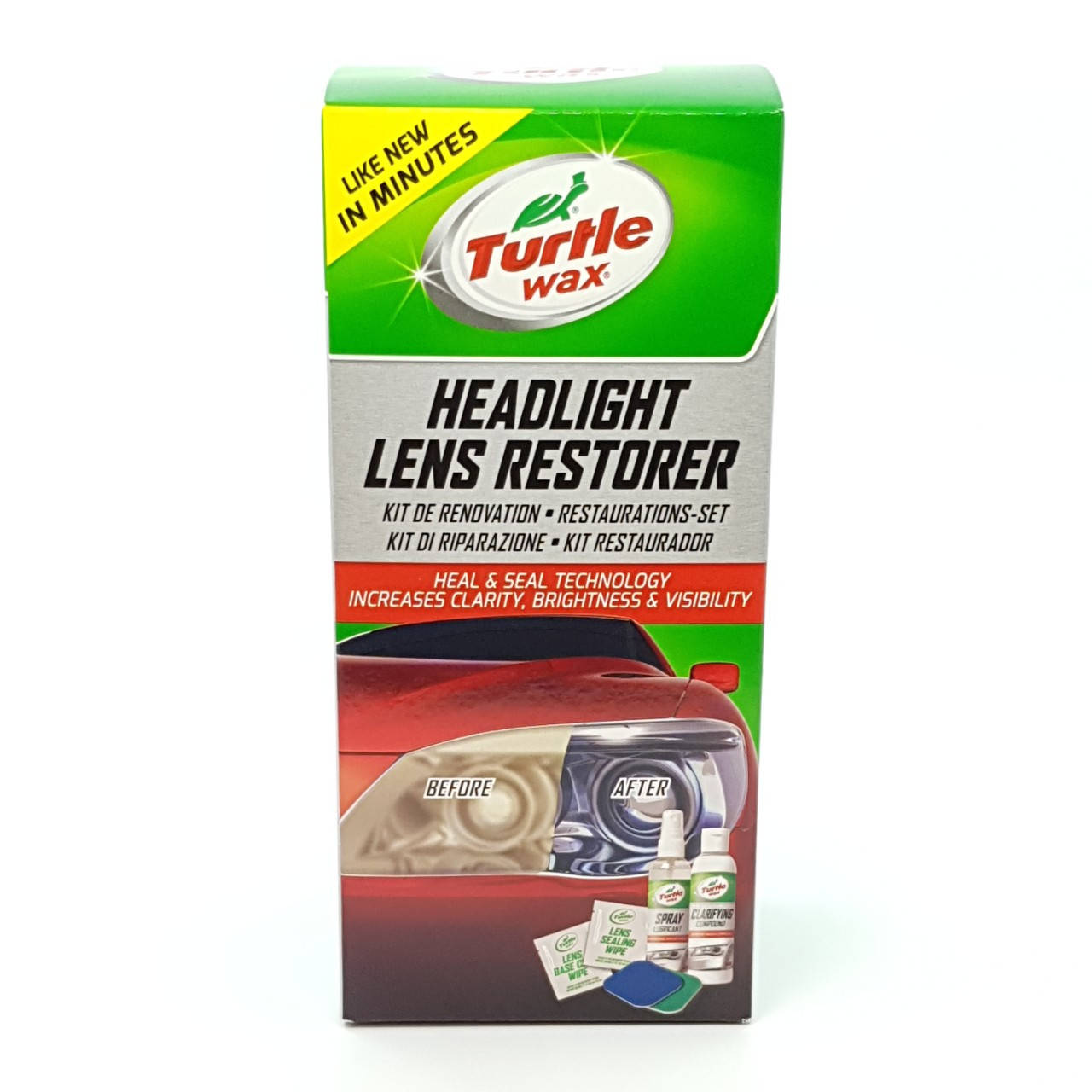Набор для восстановления пластиковых фар Headlight Restored Kit 2х118 мл Turtle Wax 51768/FG7606
Набор для восстановления пластиковых фар Headlight Restored Kit 2х118 мл Turtle Wax 51768/FG7606
