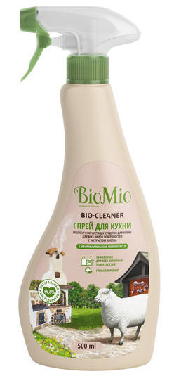 Чистящий спрей для кухни BioMio Bio-Kitchen Cleaner, с эфирным маслом лемонграсса, концентрат, 500 мл
Чистящий спрей для кухни BioMio Bio-Kitchen Cleaner, с эфирным маслом лемонграсса, концентрат, 500 мл