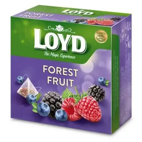 Фруктовый чай Loyd Forest Fruit с лесными ягодами 40г (20 пирамидок), 10шт/ящ
Фруктовый чай Loyd Forest Fruit с лесными ягодами 40г (20 пирамидок), 10шт/ящ