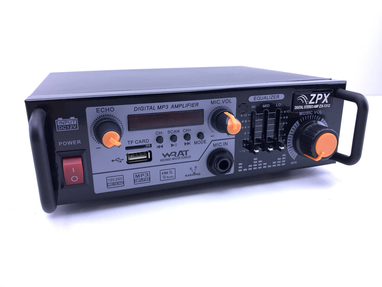 Стерео усилитель звука ZPX ZX-1312 с пультом \ Интегральный усилитель со встроенным медиаплеером FM тюнером, Черный
Стерео усилитель звука ZPX ZX-1312 с пультом \ Интегральный усилитель со встроенным медиаплеером FM тюнером, Черный