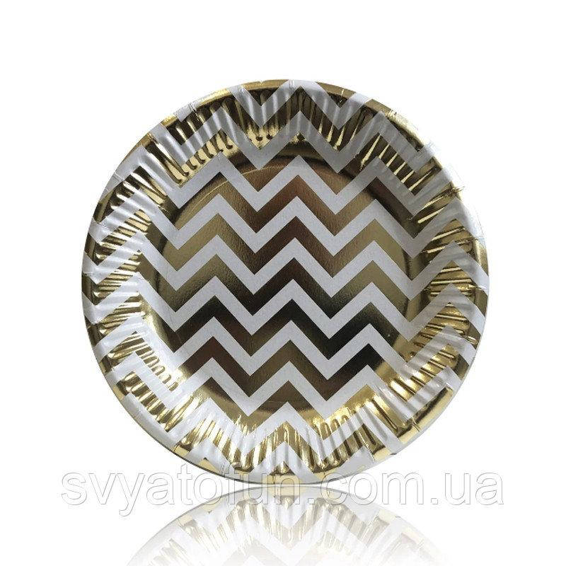 Набор тарелок Золотой зигзаг 10шт/уп 
Набор тарелок Золотой зигзаг 10шт/уп