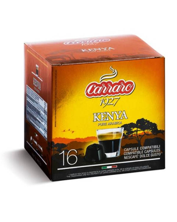 Кофе в капсулах Carraro Dolce Gusto Kenya 16 шт. (Дольче Густо Кения) Италия
Кофе в капсулах Carraro Dolce Gusto Kenya 16 шт. (Дольче Густо Кения) Италия