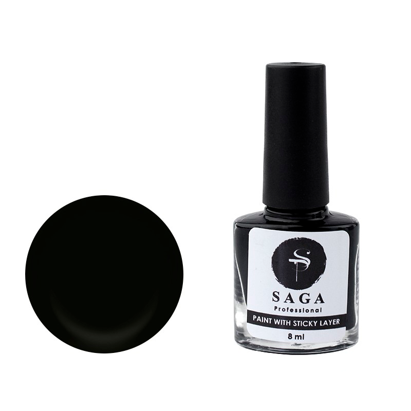 Лак-краска для стемпинга Saga Professional Stamping Paint - черный, с липким слоем, 8 мл
Лак-краска для стемпинга Saga Professional Stamping Paint - черный, с липким слоем, 8 мл