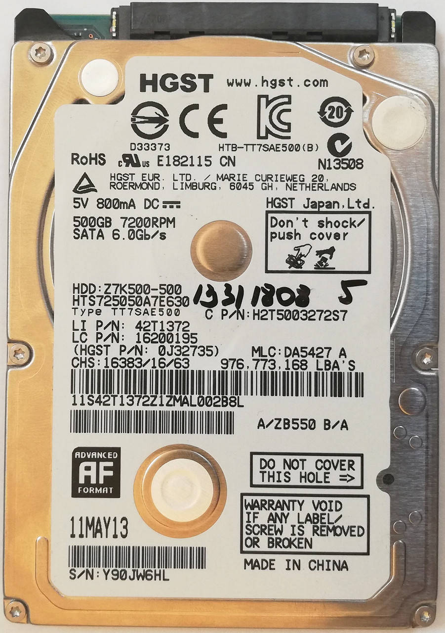 Жесткий диск для ноутбука HGST Hitachi Travelstar 500GB 2.5" 32MB 7200rpm (HTS725050A7E630) SATAIII Б/У
Жесткий диск для ноутбука HGST Hitachi Travelstar 500GB 2.5" 32MB 7200rpm (HTS725050A7E630) SATAIII Б/У