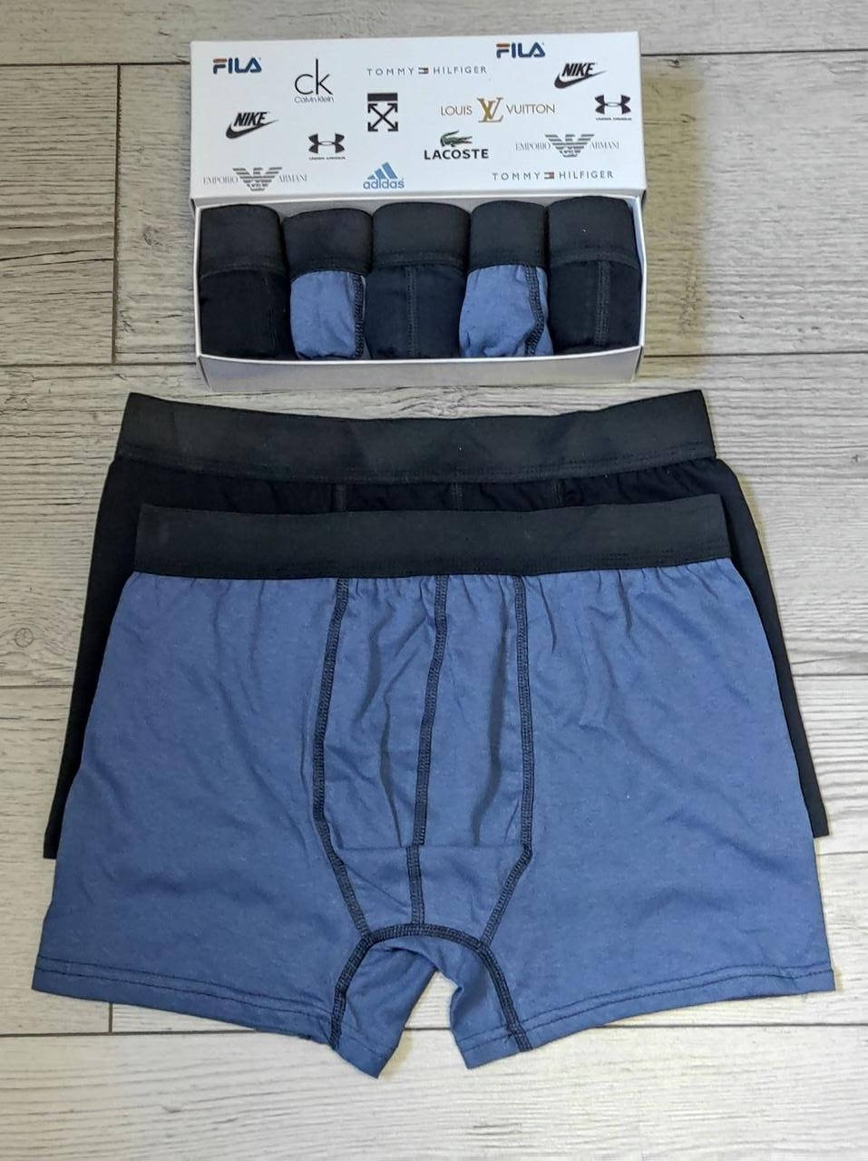 Трусы мужские боксеры Black&Dark Blue без коробки / Боксеры трусы чоловічі труси боксери XXL
Трусы мужские боксеры Black&Dark Blue без коробки / Боксеры трусы чоловічі труси боксери XXL