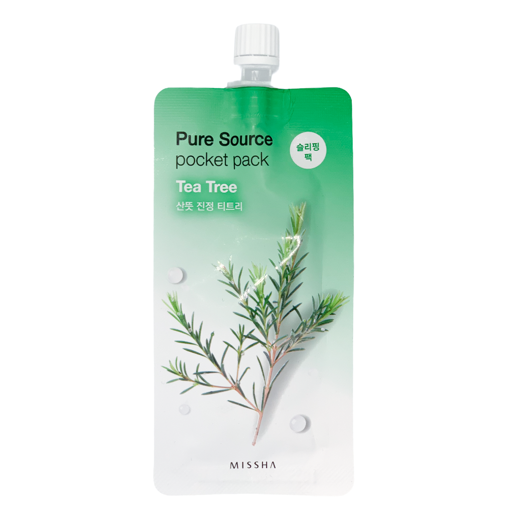 Ночная маска с экстрактом чайного дерева Missha Pure Source Pocket Pack Tea Tree 
Ночная маска с экстрактом чайного дерева Missha Pure Source Pocket Pack Tea Tree