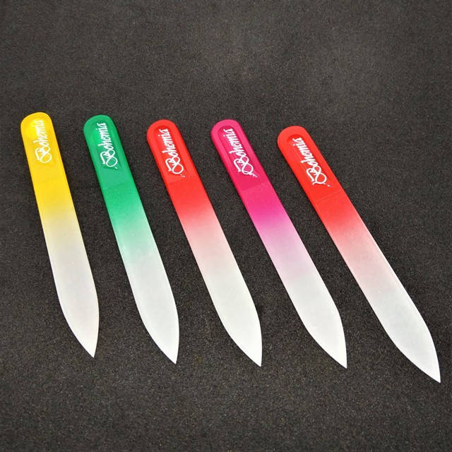 Маникюрная пилочка стеклянная Bohemia, 90 мм, цвет в ассортименте