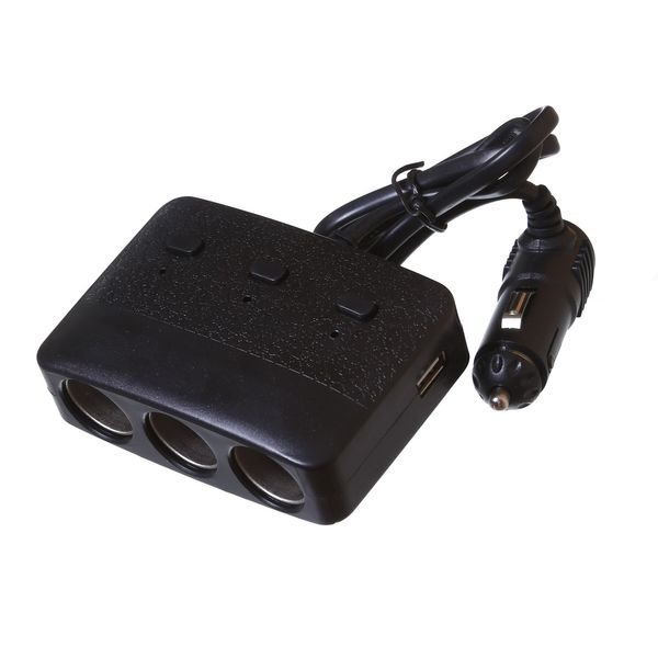 Тройник в прикуриватель автомобильный c удлинителем Olesson 1636 Черная 12/24V 100W / 2USB + 3 выключателя
Тройник в прикуриватель автомобильный c удлинителем Olesson 1636 Черная 12/24V 100W / 2USB + 3 выключателя