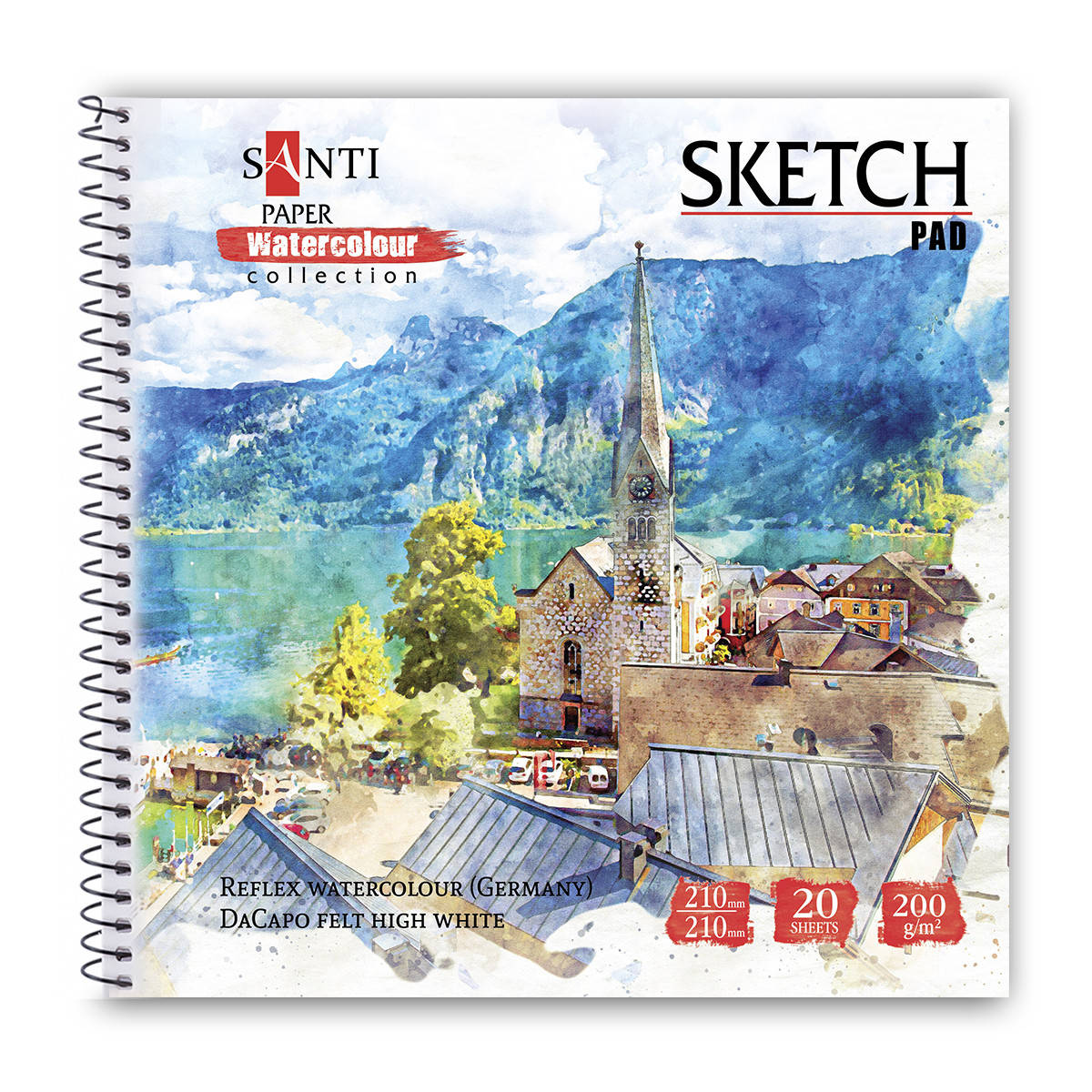 Альбом для акварели SANTI "City", 210*210 мм, "Paper Watercolour Collection", 20 л, 200 г/, Белый
Альбом для акварели SANTI "City", 210*210 мм, "Paper Watercolour Collection", 20 л, 200 г/, Белый