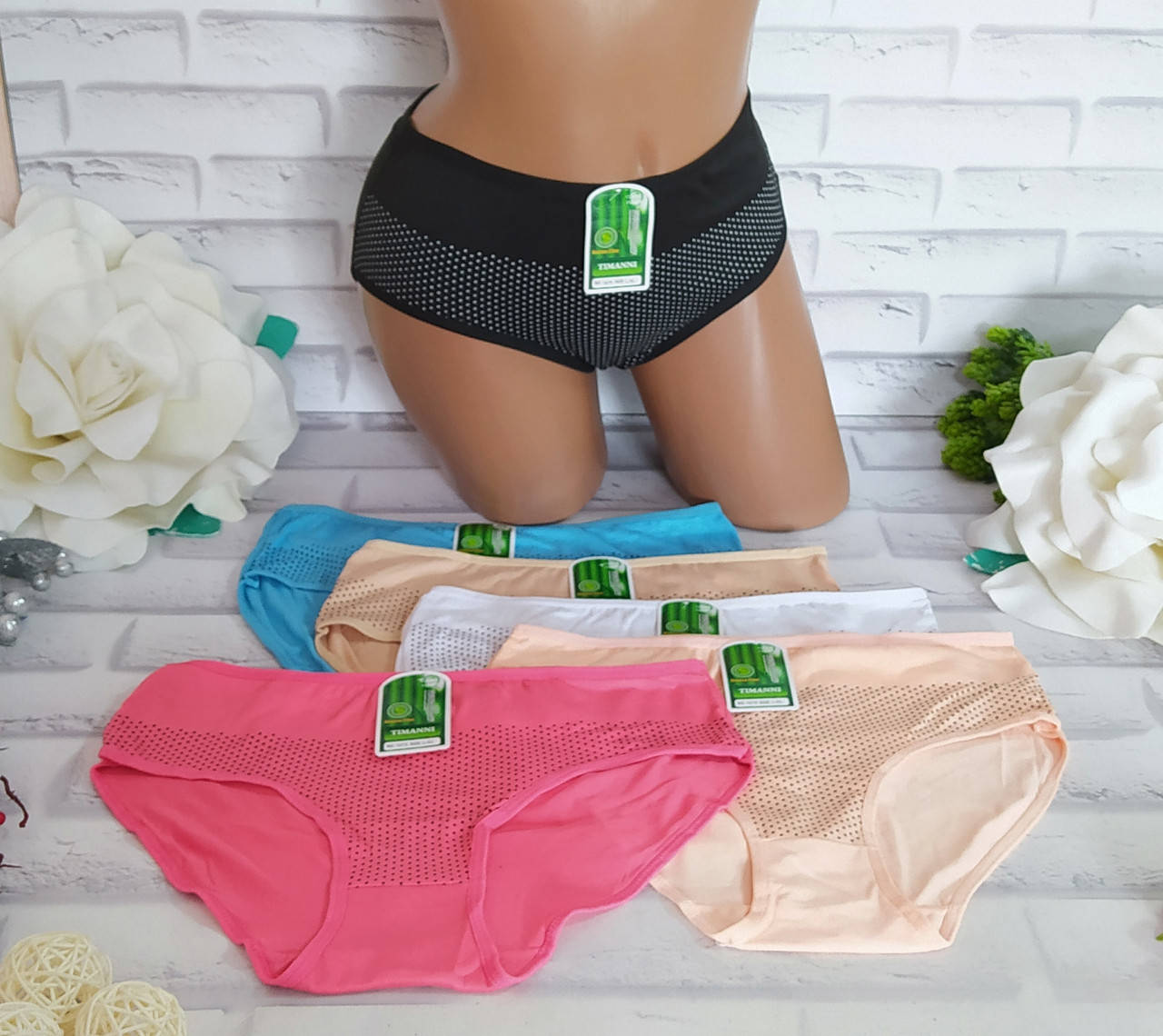 Трусики женские L/XL (р. 48-50) бамбук Timanni SK-1670, Разные цвета 
Трусики женские L/XL (р. 48-50) бамбук Timanni SK-1670, Разные цвета