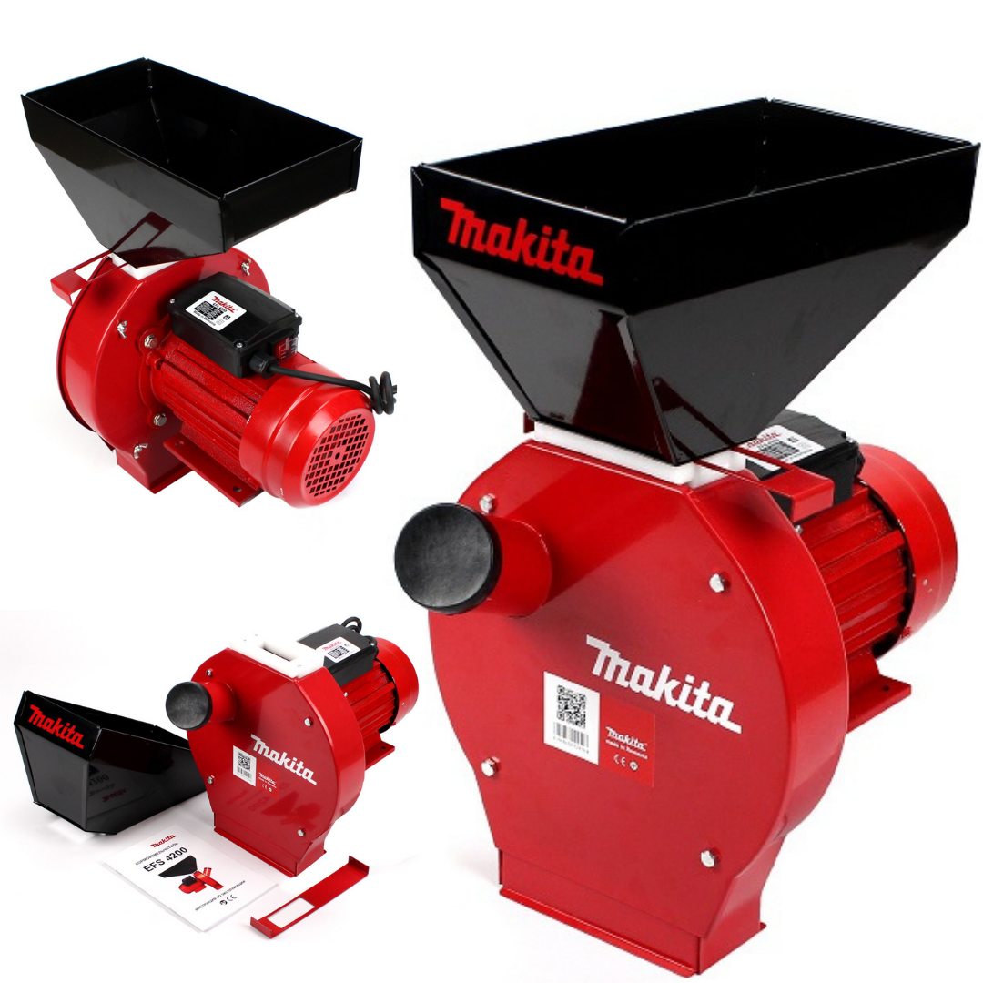 Зернодробилка Makita EFS 4200 Измельчитель зерна Кормоизмельчитель млинок Макита 4.2 кВт 280 кгч
Зернодробилка Makita EFS 4200 Измельчитель зерна Кормоизмельчитель млинок Макита 4.2 кВт 280 кгч