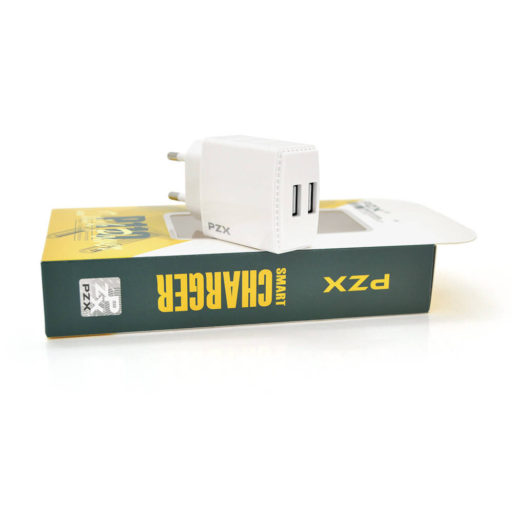 СЗУ 110-240V PZX P110, 2xUSB, 3.1A, White, Blister-box 
СЗУ 110-240V PZX P110, 2xUSB, 3.1A, White, Blister-box