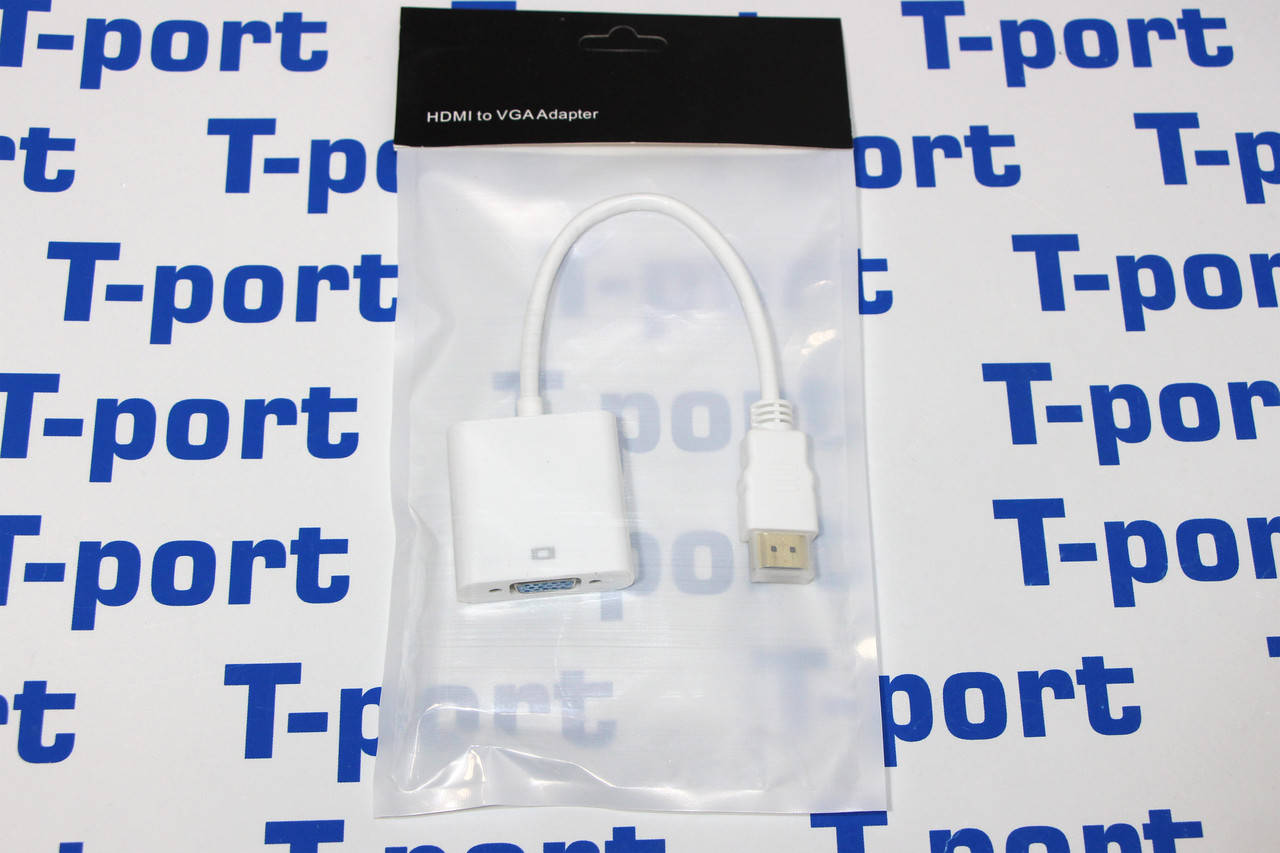 HDMI to VGA Adapter – Переходник-адаптер с разъемом HDMI на VGA (эмулятор монитора), Белый
HDMI to VGA Adapter – Переходник-адаптер с разъемом HDMI на VGA (эмулятор монитора), Белый