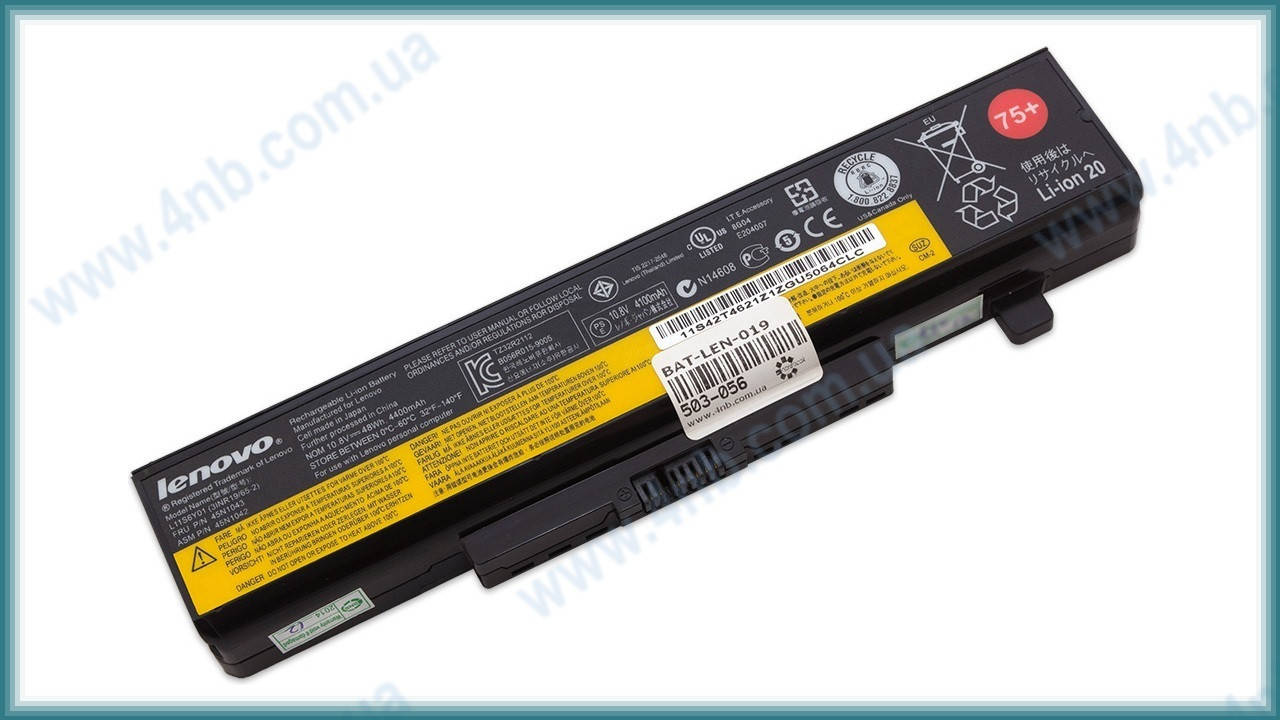 Батарея для ноутбука LENOVO IdeaPad B590 G580 V580 Y580 Z580, ThinkPad Edge E430 E530 / 11.1V 4400mAh (48Wh) BLACK ORIG (L11S6Y01, 75+), Черный
Батарея для ноутбука LENOVO IdeaPad B590 G580 V580 Y580 Z580, ThinkPad Edge E430 E530 / 11.1V 4400mAh (48Wh) BLACK ORIG (L11S6Y01, 75+), Черный