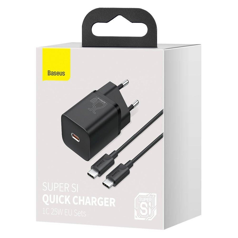 Быстрое зарядное устройство Baseus Super Si Quick Charger 25W + кабель Type-C to Type-C
Быстрое зарядное устройство Baseus Super Si Quick Charger 25W + кабель Type-C to Type-C