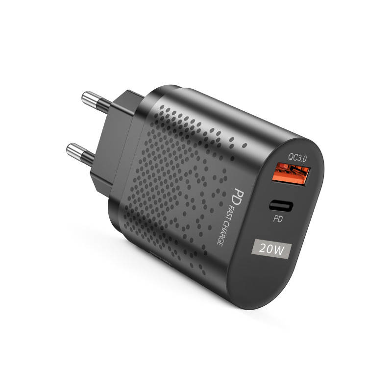Сетевое зарядное устройство для телефона QC3.0/PD3.0 20W 1xUSB + Type-C быстрая зарядка смартфона USLION, Черный
Сетевое зарядное устройство для телефона QC3.0/PD3.0 20W 1xUSB + Type-C быстрая зарядка смартфона USLION, Черный