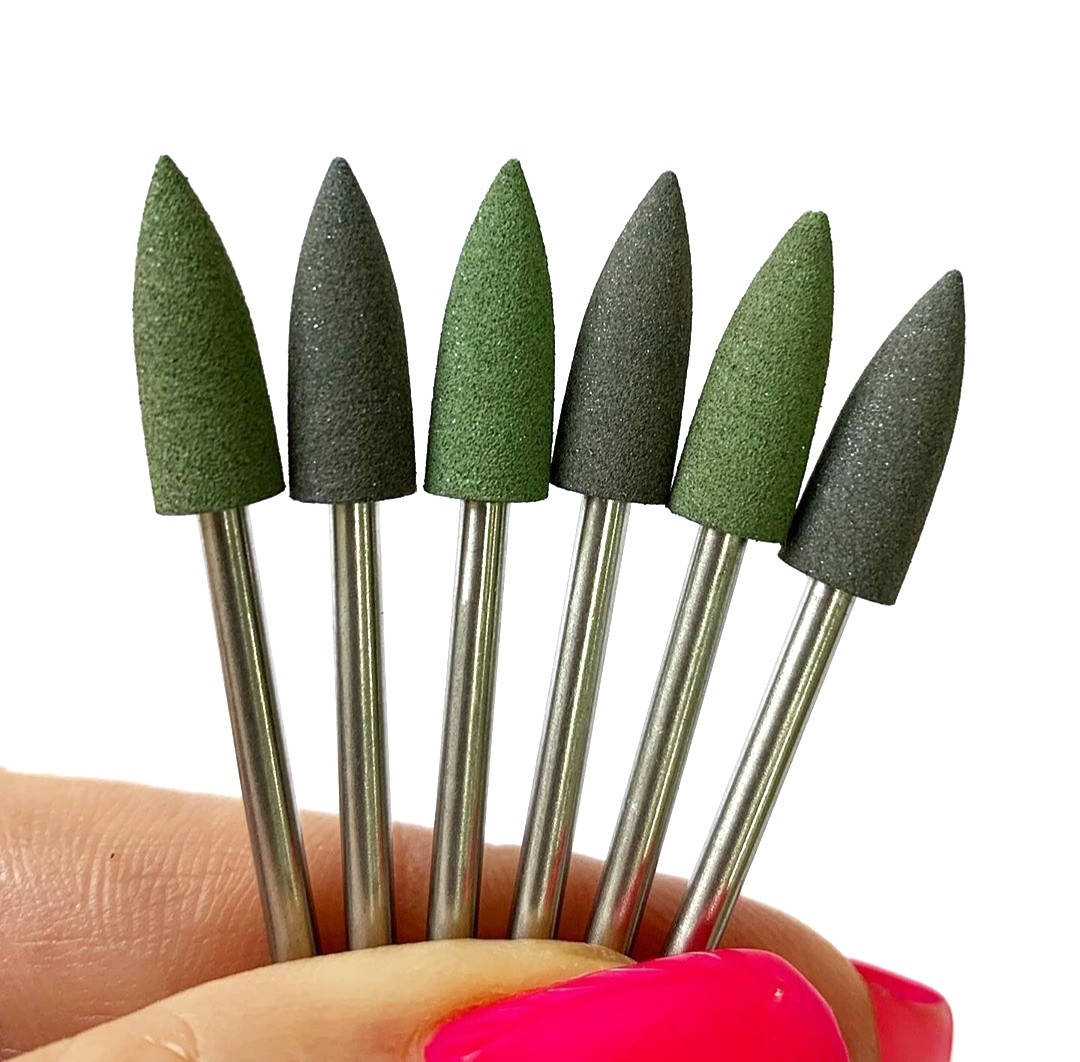 Фреза(насадка,бор) силиконовый Полировщик зелёный острый конец 
Фреза(насадка,бор) силиконовый Полировщик зелёный острый конец