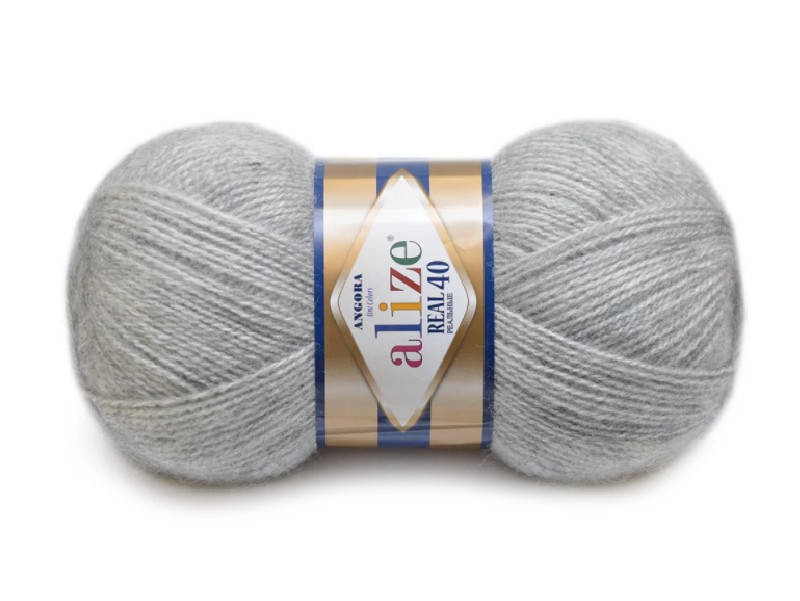 Alize Angora Real 40, Серый меланж №614
Alize Angora Real 40, Серый меланж №614