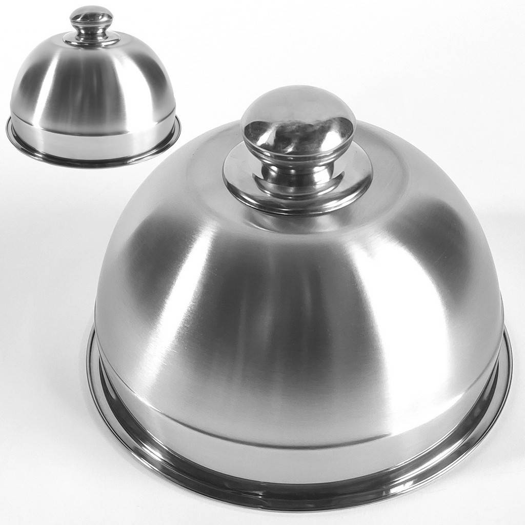 Крышка баранчик ( клоше ) из нержавеющей стали D22см высота 10,5см МАТОВЫЙ с каймой, Светло-серый
Крышка баранчик ( клоше ) из нержавеющей стали D22см высота 10,5см МАТОВЫЙ с каймой, Светло-серый