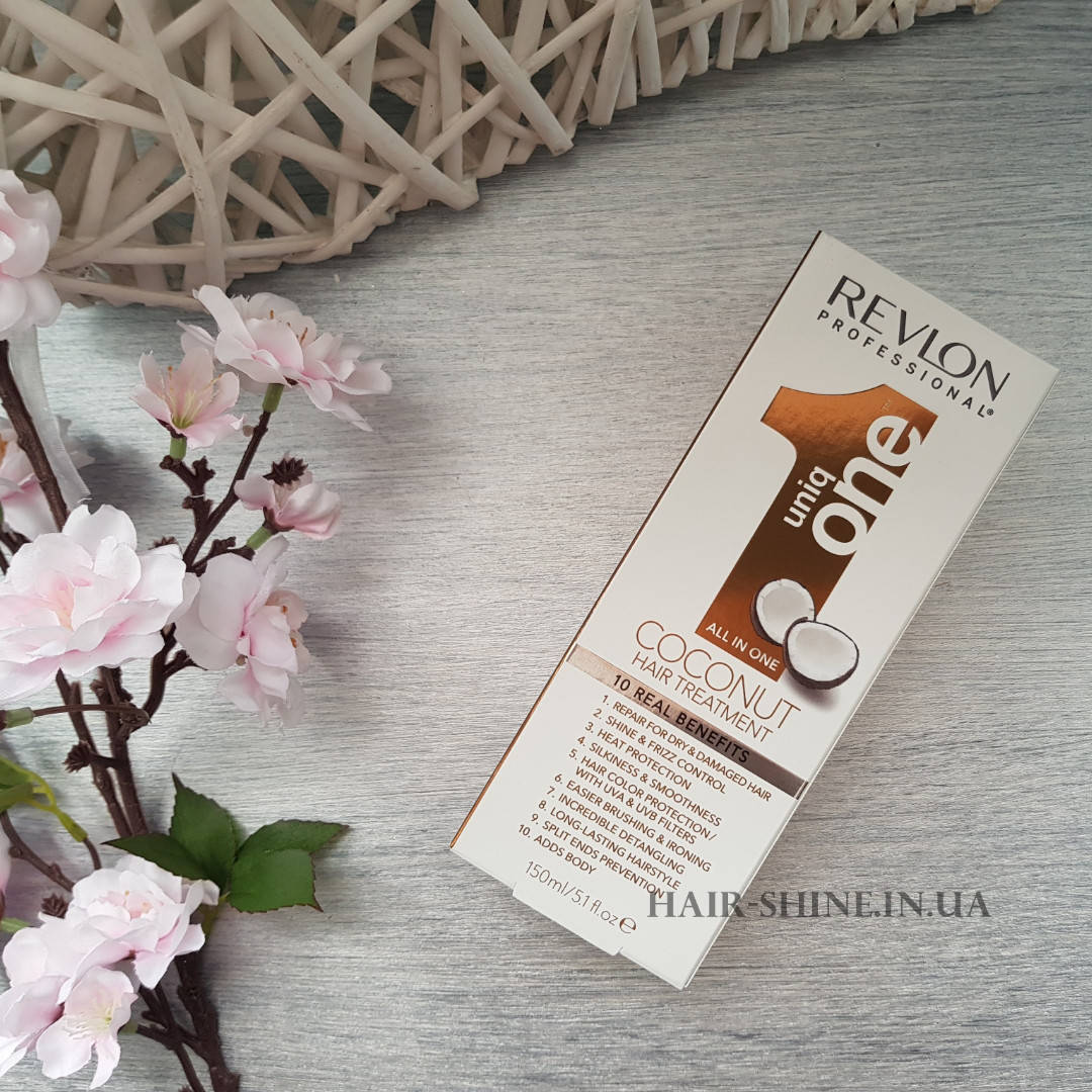 Маска-спрей для волос с ароматом кокоса Revlon Professional Uniq One Coconut All In One Hair Treatment 150 мл
Маска-спрей для волос с ароматом кокоса Revlon Professional Uniq One Coconut All In One Hair Treatment 150 мл