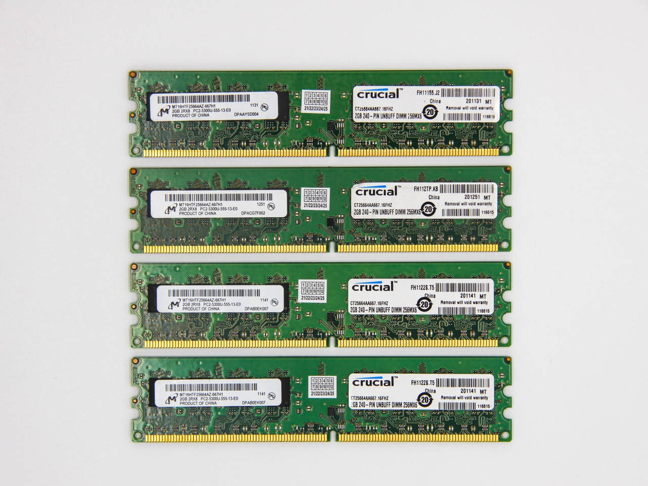 Оперативная память Micron DIMM 8Gb (4*2Gb) DDR2 667MHz PC2-5300 CL5 (MT16HTF25664AZ-667H1 CT25664AA667.16FHZ)
Оперативная память Micron DIMM 8Gb (4*2Gb) DDR2 667MHz PC2-5300 CL5 (MT16HTF25664AZ-667H1 CT25664AA667.16FHZ)