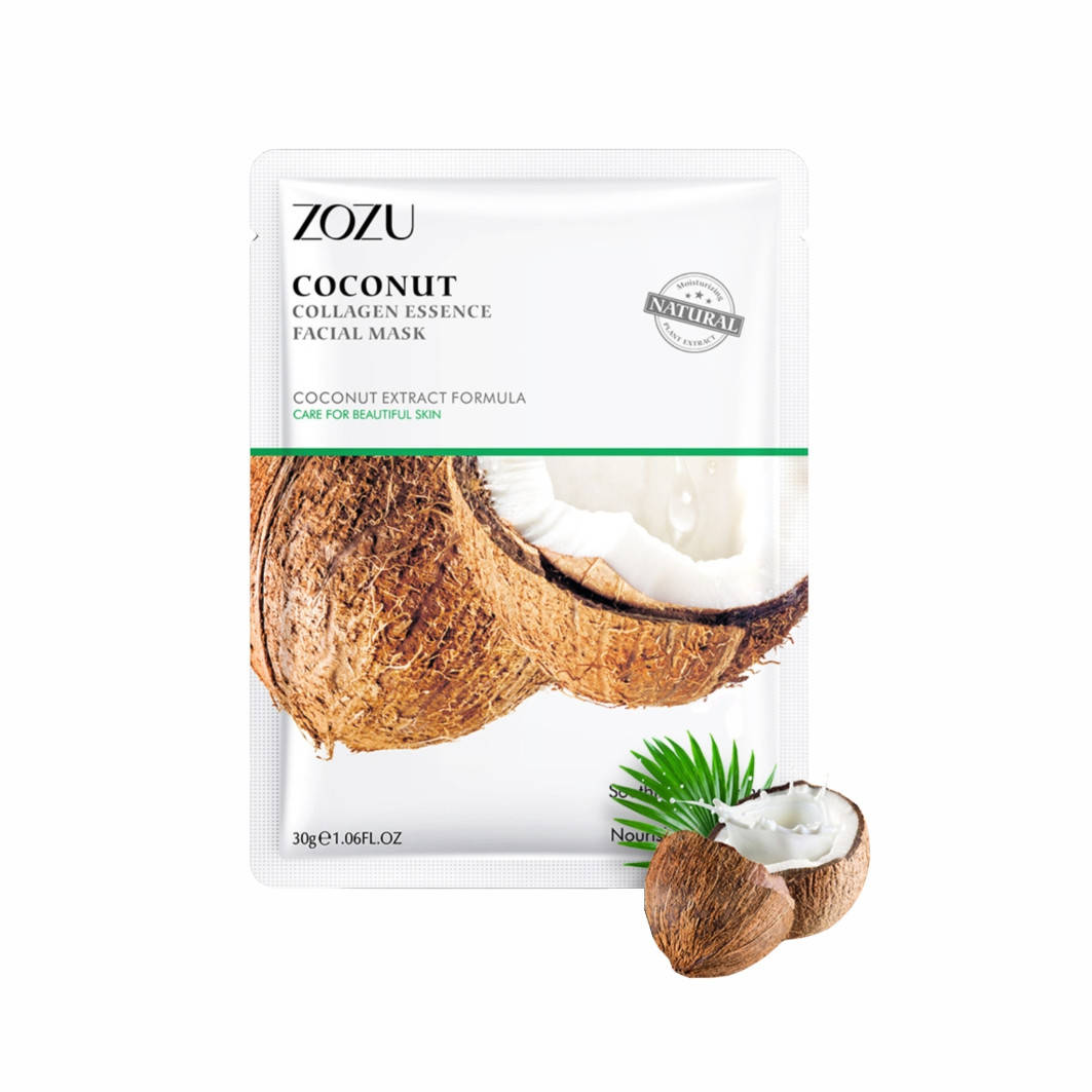 Тканевая маска для кожи лица с экстрактом кокоса Zozu Coconut Collagen Essence Facial Mask
Тканевая маска для кожи лица с экстрактом кокоса Zozu Coconut Collagen Essence Facial Mask