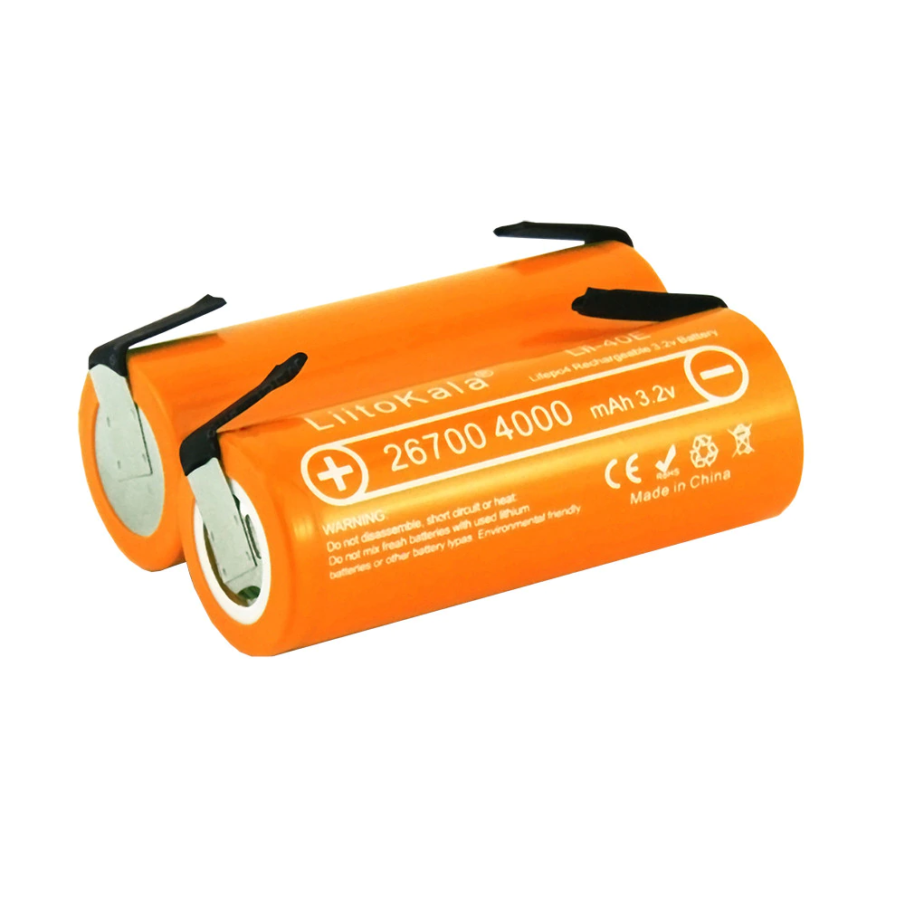 Аккумуляторы 26700 4000mAh 3.2V с выводами под пайку Литий-железо-фосфатный аккумулятор LiFePO4, LFP
Аккумуляторы 26700 4000mAh 3.2V с выводами под пайку Литий-железо-фосфатный аккумулятор LiFePO4, LFP
