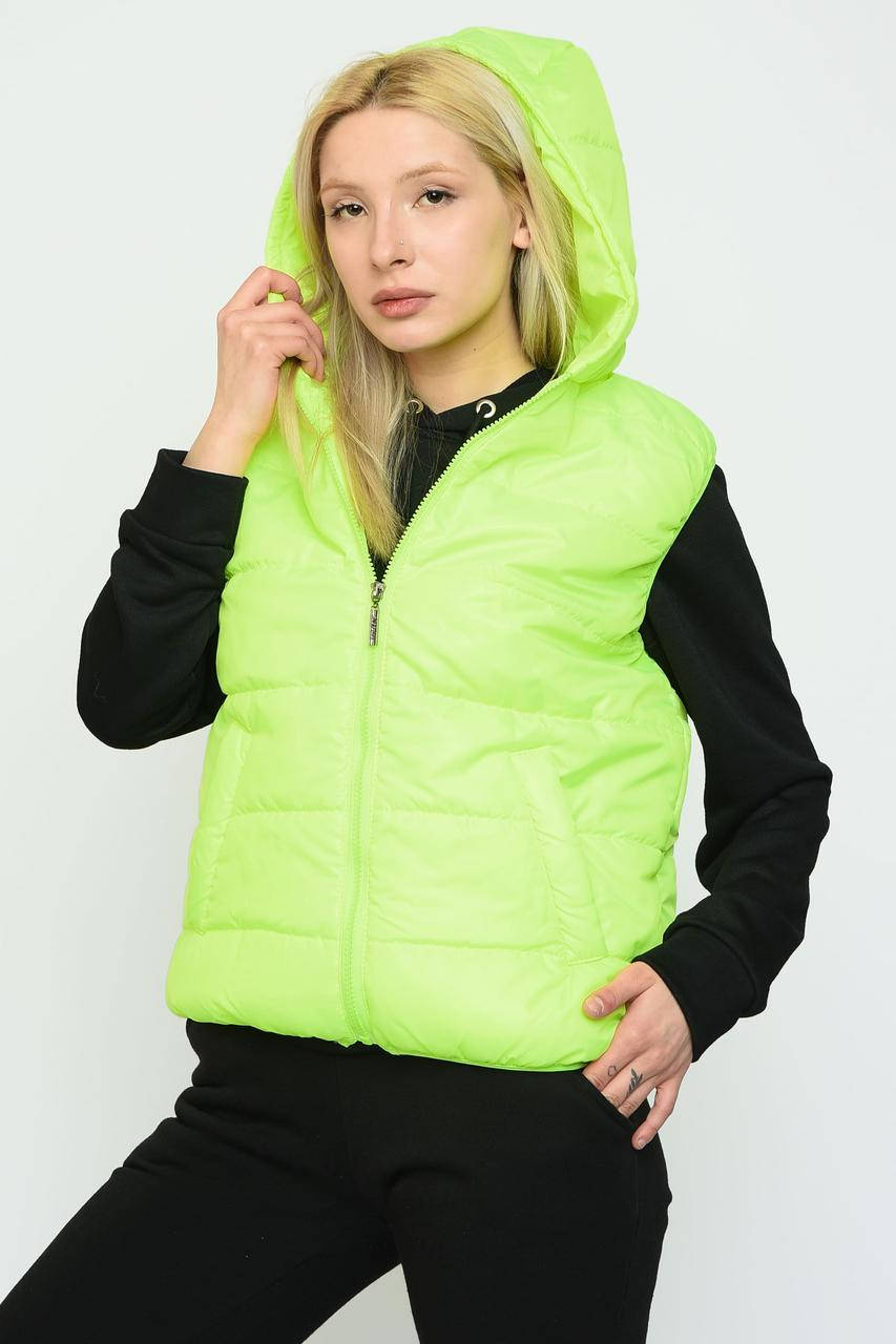 Жилетка женская салатовая 143248S, Салатовый 
Жилетка женская салатовая 143248S, Салатовый