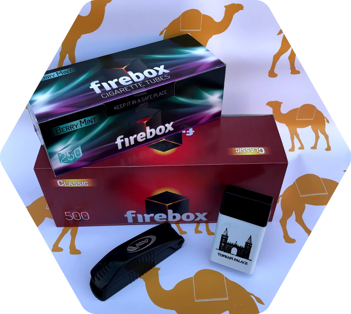НАБОР: Сигаретные Гильзы FIREBOX 500шт+Портсигар+Машинка Для Набивки+Гильзы для сигарет 250шт Черника
НАБОР: Сигаретные Гильзы FIREBOX 500шт+Портсигар+Машинка Для Набивки+Гильзы для сигарет 250шт Черника