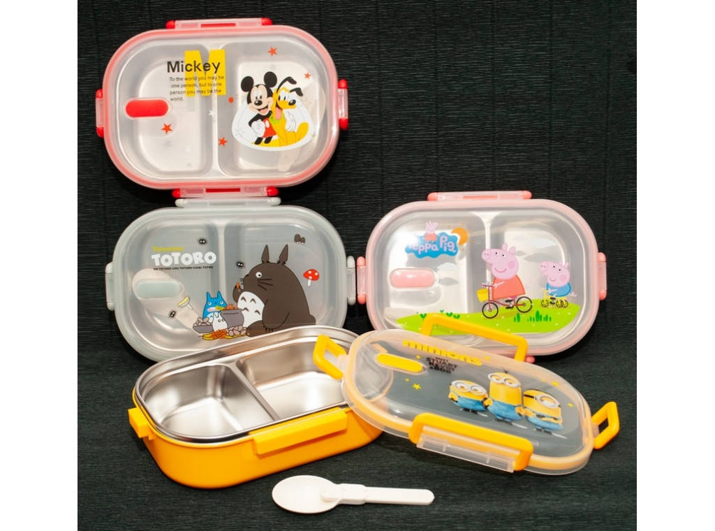 Ланч-бокс детский 700 мл на два отделения внутри нержавейка 
Ланч-бокс детский 700 мл на два отделения внутри нержавейка