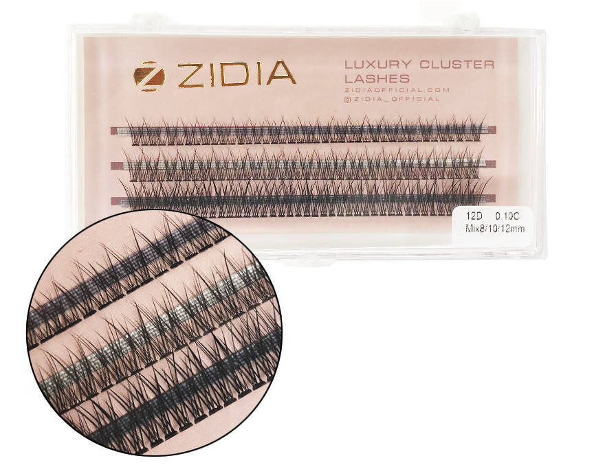 Ресницы накладные пучковые рыбий хвост Zidia Cluster LashesFish Tail 12D C 0.10 Mix (3 ленты 8/10/12 мм), Черный
Ресницы накладные пучковые рыбий хвост Zidia Cluster LashesFish Tail 12D C 0.10 Mix (3 ленты 8/10/12 мм), Черный