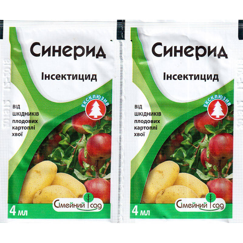 Инсектицид для яблони, картофеля, рапса и хвойных культур "Синерид" (4 мл) от "Семейный Сад"
Инсектицид для яблони, картофеля, рапса и хвойных культур "Синерид" (4 мл) от "Семейный Сад"
