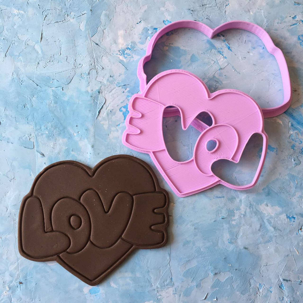 Вирубка "Серце Love" / Вырубка - формочка для пряников "Сердце Love"
Вирубка "Серце Love" / Вырубка - формочка для пряников "Сердце Love"