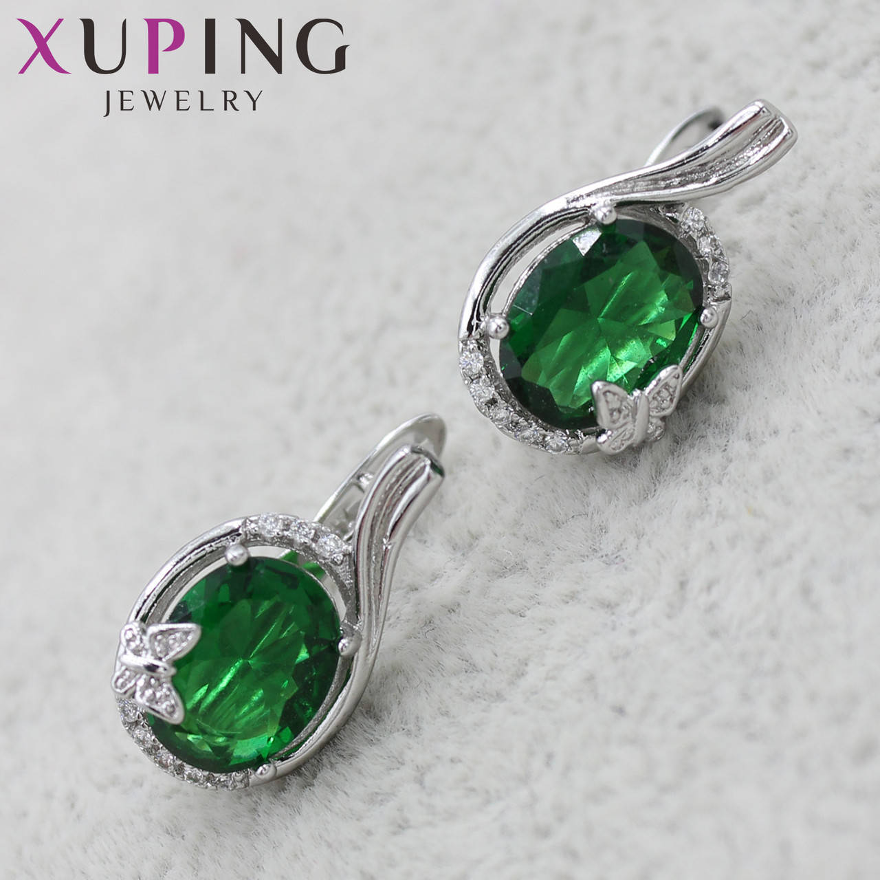 Серёжки женские Xuping Jewelry медицинское золото английский замок с изумрудными камнями 24K
Серёжки женские Xuping Jewelry медицинское золото английский замок с изумрудными камнями 24K