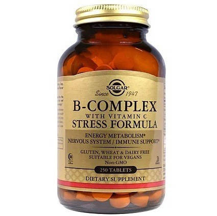 Витамины Solgar Комплекс витаминов B, с витамином C, формула против стресса, B-COMPLEX WITH VITAMIN C 250
Витамины Solgar Комплекс витаминов B, с витамином C, формула против стресса, B-COMPLEX WITH VITAMIN C 250