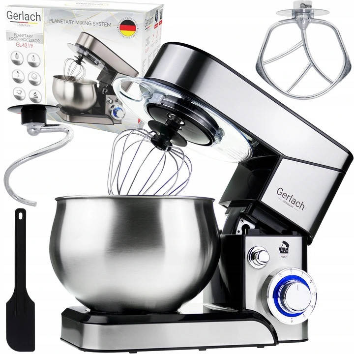 Кухонный комбайн, планетарный миксер, тестомес Gerlach GL 4219 (1800Вт, 5л, Германия)
Кухонный комбайн, планетарный миксер, тестомес Gerlach GL 4219 (1800Вт, 5л, Германия)