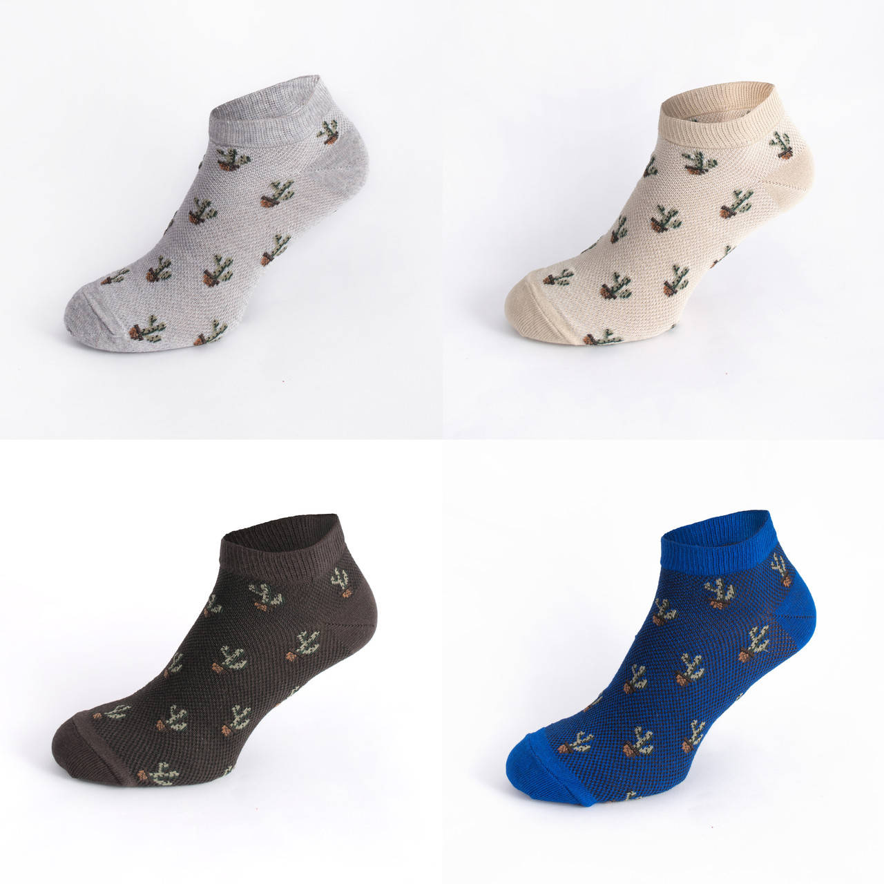 Набор коротких носков в сеточку из 4 пар "Кактусы" 
Набор коротких носков в сеточку из 4 пар "Кактусы"