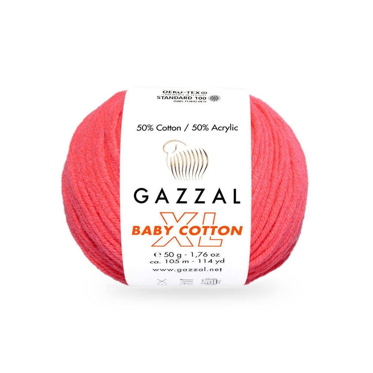 Gazzal Baby Cotton XL (Газзал Беби Котон ХЛ) № 3458 коралловый (Пряжа с хлопком, нитки для вязания)
Gazzal Baby Cotton XL (Газзал Беби Котон ХЛ) № 3458 коралловый (Пряжа с хлопком, нитки для вязания)