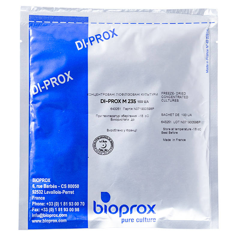 Сухая закваска для творога, сыров DI-PROX M 235, 50 U/2500 л молока (100 U/5000 л под заказ)
Сухая закваска для творога, сыров DI-PROX M 235, 50 U/2500 л молока (100 U/5000 л под заказ)