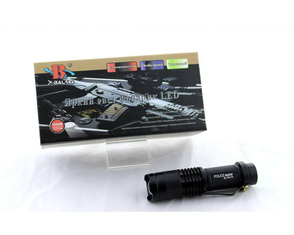 Фонарик ручной BL 1812-T6 Cree XM-L T6, аккумуляторный, металл, режимов работы 5, фонарь ручной, фонари, Черный
Фонарик ручной BL 1812-T6 Cree XM-L T6, аккумуляторный, металл, режимов работы 5, фонарь ручной, фонари, Черный