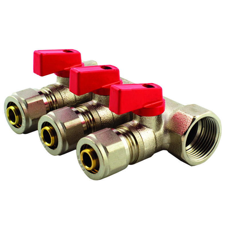 Коллектор FADO с шаровыми кранами и фитингом 3/4''x16 3 отверстия, KSO03 (8008261070239) 
Коллектор FADO с шаровыми кранами и фитингом 3/4''x16 3 отверстия, KSO03 (8008261070239)