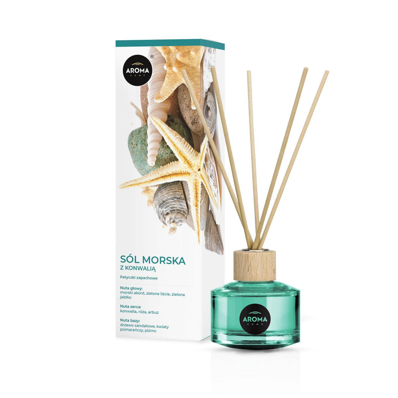 Ароматичні палички Морська сіль з конвалією 50 мл Aroma Home Basic Line Sea Salt with Lily of the Walley
Ароматичні палички Морська сіль з конвалією 50 мл Aroma Home Basic Line Sea Salt with Lily of the Walley